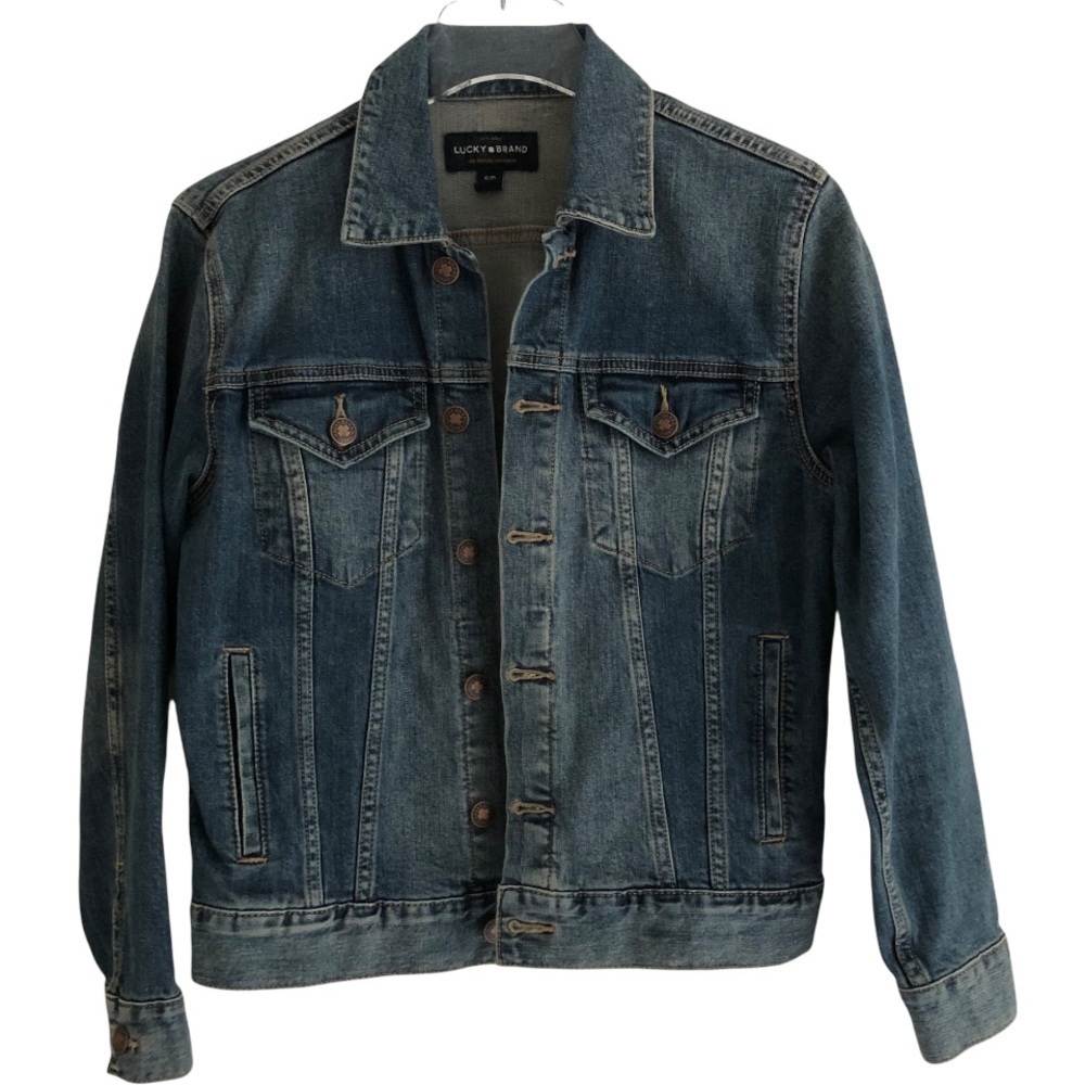 Lucky Brand Jacket The Tomboy Trucker Blue Denim Size Small